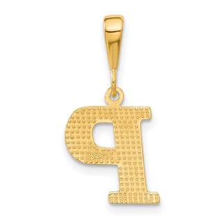 10K Yellow Gold Initial P Pendant