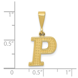 10K Yellow Gold Initial P Pendant