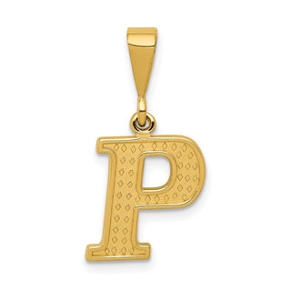 10K Yellow Gold Initial P Pendant