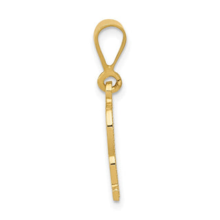 10K Yellow Gold Initial R Pendant