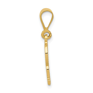 10K Yellow Gold Initial R Pendant
