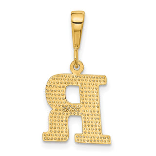 10K Yellow Gold Initial R Pendant