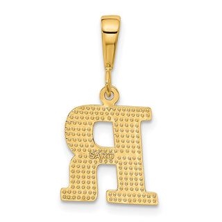 10K Yellow Gold Initial R Pendant