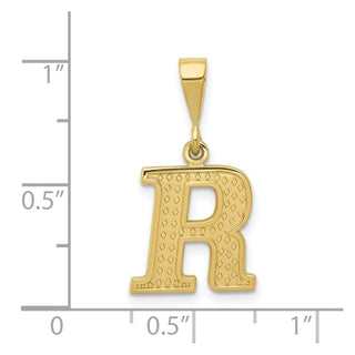 10K Yellow Gold Initial R Pendant