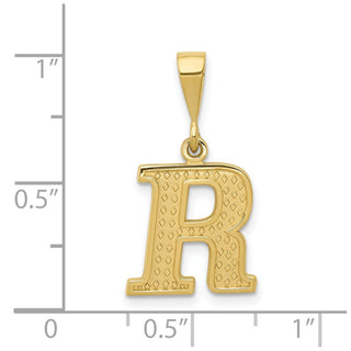 10K Yellow Gold Initial R Pendant