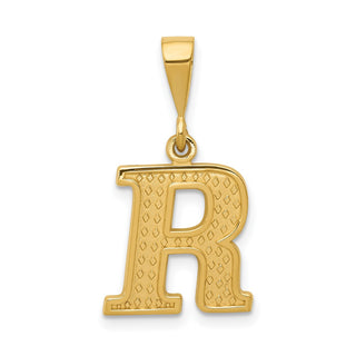10K Yellow Gold Initial R Pendant
