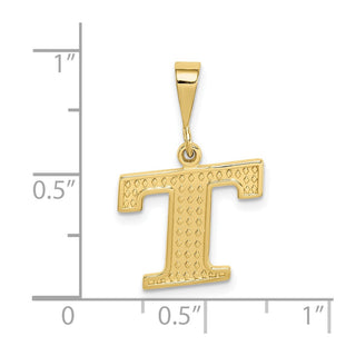 10K Yellow Gold Initial T Pendant
