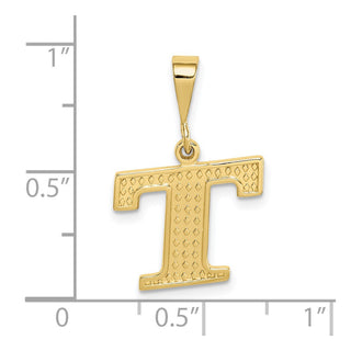 10K Yellow Gold Initial T Pendant