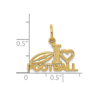 10k Yellow Gold Football Charm 10C149