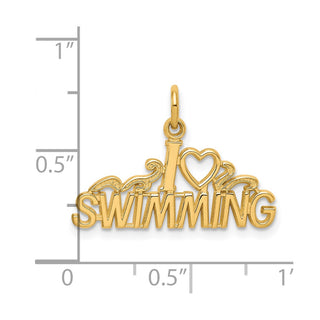 10k Yellow Gold Swimming Charm
