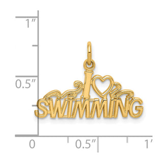 10k Yellow Gold Swimming Charm