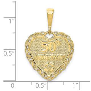 10K Yellow Gold 50th Anniversary Charm 10C1673