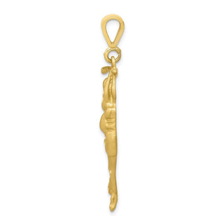 10k Yellow Gold Golfer Pendant 10C168