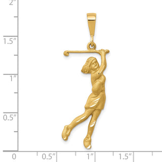 10k Yellow Gold Golfer Pendant 10C168