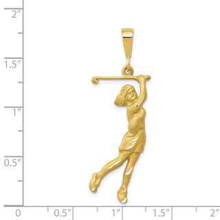 10k Yellow Gold Golfer Pendant 10C168