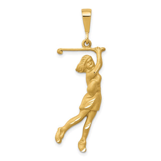 10k Yellow Gold Golfer Pendant 10C168