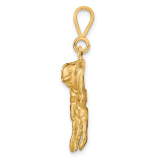 10k Yellow Gold Football Pendant 10C171