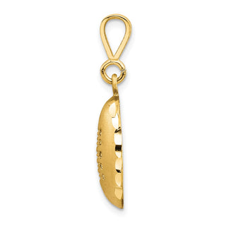 10k Yellow Gold Football Pendant 10C172