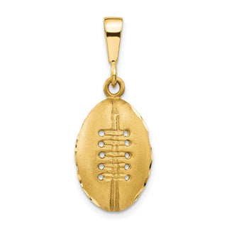 10k Yellow Gold Football Pendant 10C172