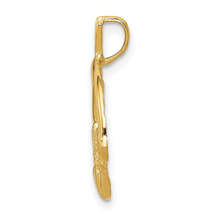 10K Yellow Gold Claddagh Pendant