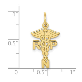 10K Yellow Gold Registered Nurse Practitioner Charm