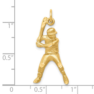 10k Yellow Gold Baseball Charm 10C179