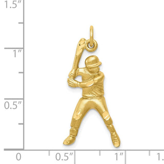 10k Yellow Gold Baseball Charm 10C179