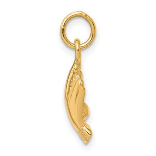 10k Yellow Gold Glove Baseball Charm 10C181