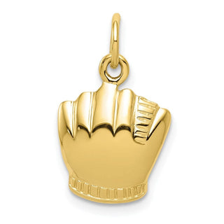 10k Yellow Gold Glove Baseball Charm 10C181