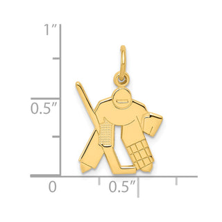 10k Yellow Gold Hockey Charm 10C183