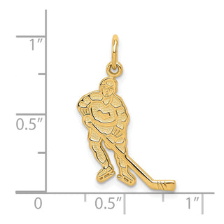10k Yellow Gold Hockey Charm 10C184