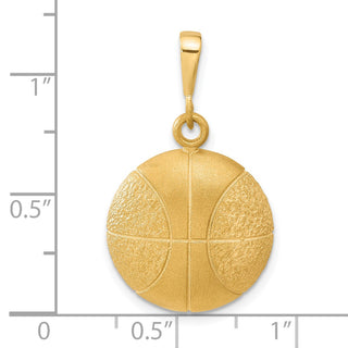 10k Yellow Gold Basketball Charm 10C185