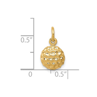 10k Yellow Gold Golf Ball Charm 10C187