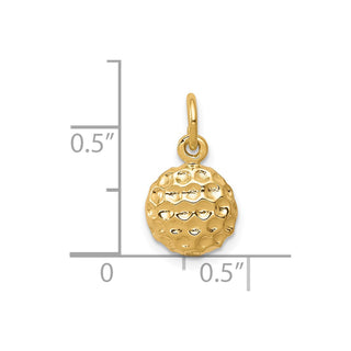 10k Yellow Gold Golf Ball Charm 10C187