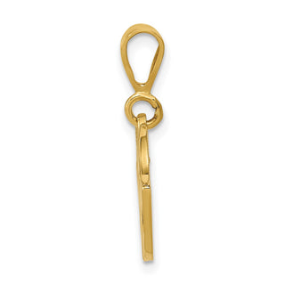 10K Yellow Gold Racing Flags Pendant