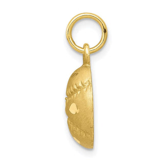 10k Yellow Gold Baseball Charm 10C188