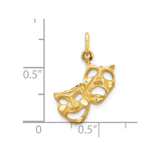10k Yellow Gold Comedy/Tragedy Charm