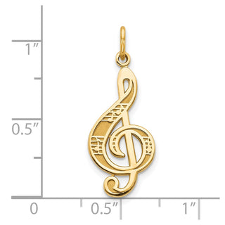 10k Yellow Gold Treble Clef Charm