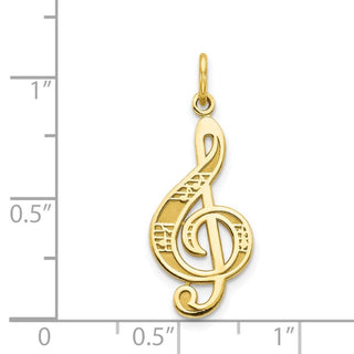 10k Yellow Gold Treble Clef Charm