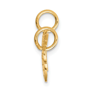 10k Yellow Gold Heart and Key Charm 10C214