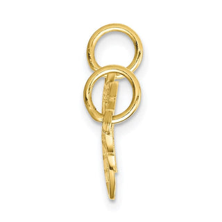 10k Yellow Gold Heart and Key Charm 10C214