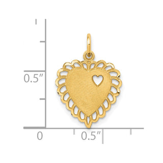 10k Yellow Gold Heart Charm 10C215