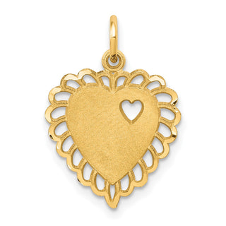 10k Yellow Gold Heart Charm 10C215