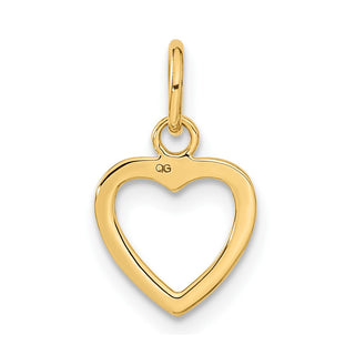 10K Yellow Gold Polished Cut-out Heart Pendant