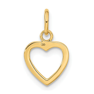 10K Yellow Gold Polished Cut-out Heart Pendant