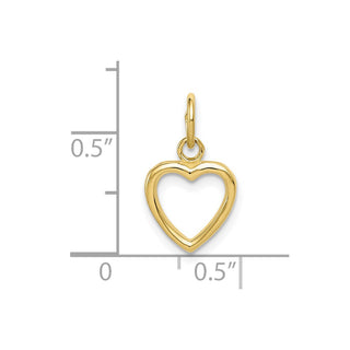 10K Yellow Gold Polished Cut-out Heart Pendant