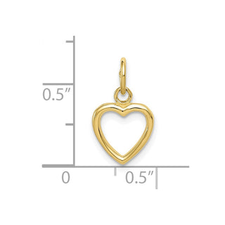 10K Yellow Gold Polished Cut-out Heart Pendant