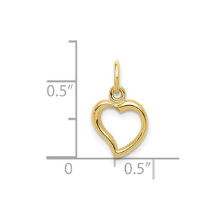 10K Yellow Gold Polished Heart Pendant