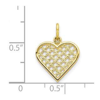 10k Yellow Gold Heart Charm 10C216