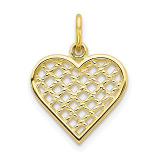 10k Yellow Gold Heart Charm 10C216